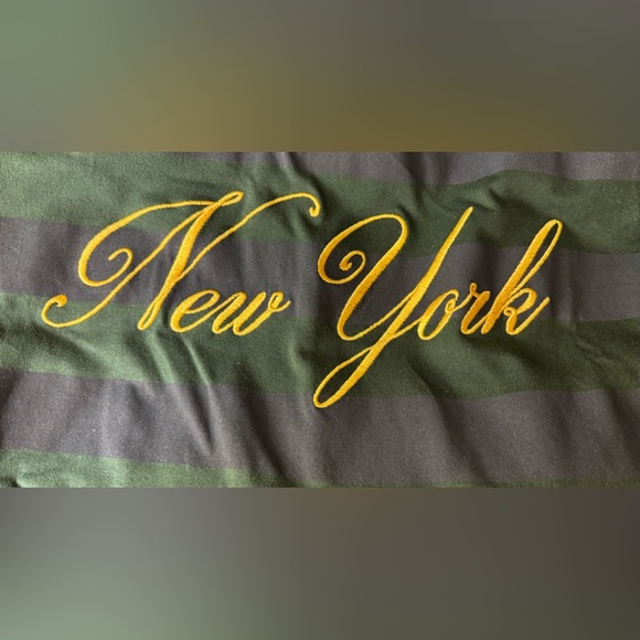 Fashion Nova Small New York Striped Polo atop NEW - Picture 3 of 7